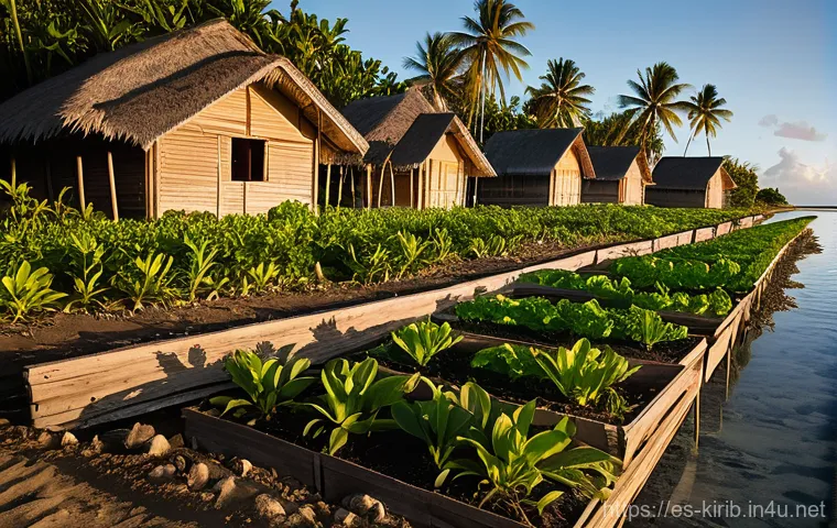 키리바시 주요 무역 협정 - **A Vibrant Hub of Kiribati Exports: Fishing and Coconut Industry**
    "A bustling, sun-drenched co...