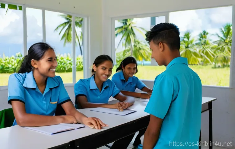 키리바시 노동 시장과 일자리 전망 - Image Prompt 1: Vocational Training for Global Opportunities**